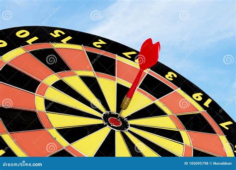 Dart Target Board, Abstract of Success with Blue Sky Stock Photo ...