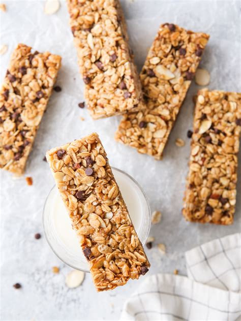 Homemade Chewy Chocolate Chip Granola Bars - Completely Delicious