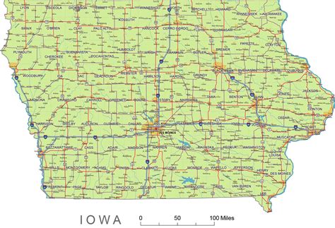 Printable Map Of Iowa