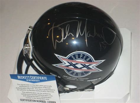 Amazon.com: WILBER MARSHALL (Bears) Signed SUPER BOWL XX Mini-helmet w ...