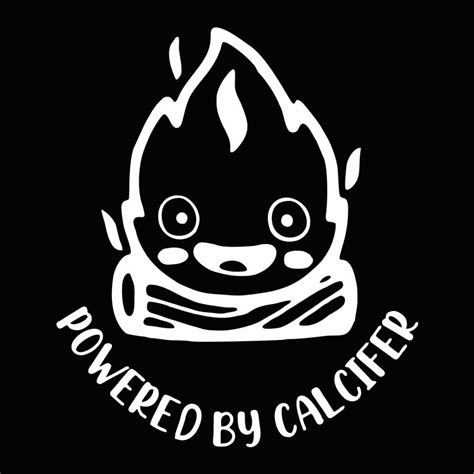 Powered By Calcifer 'Flame' Vinyl Car Sticker - Little Sticker Store