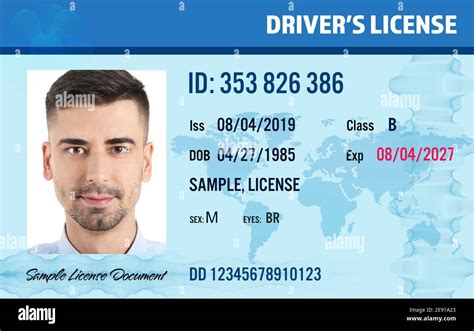 Sample of modern driver's license, front view Stock Photo - Alamy