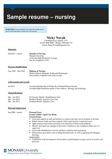 Student Nurse Curriculum Vitae | Templates at allbusinesstemplates.com