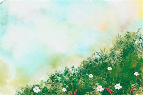 Free Vector | Hand painted watercolor nature background