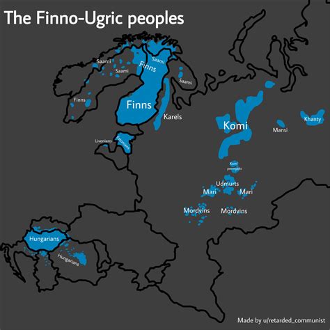 Distribution of the Finno-Ugric peoples. #Maps #InterestingMaps # ...