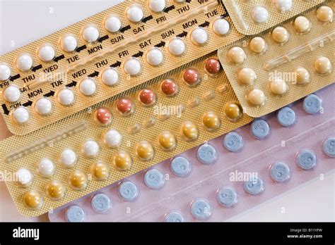 A selection of contraceptive pills for female contraception, UK Stock ...