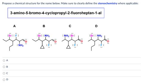 Solved Propose a chemical structure for the name below. Make | Chegg.com