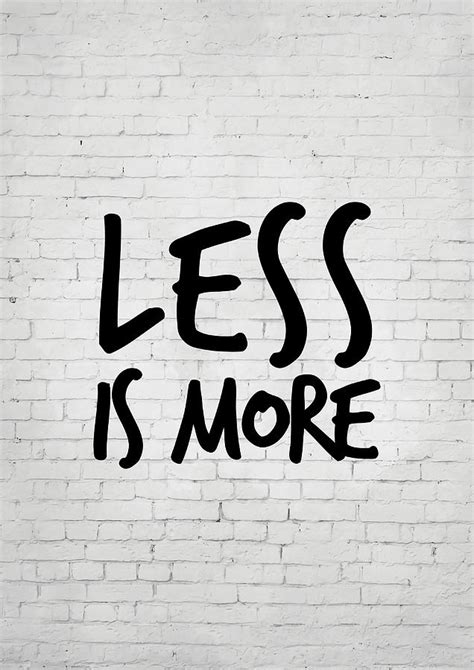 Less Is More Poster gift Painting by Ian Zoe | Pixels