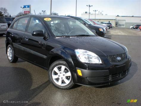 Midnight Black 2009 Kia Rio Rio5 LX Hatchback Exterior Photo #41287505 | GTCarLot.com