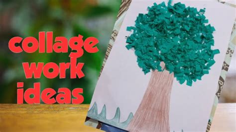 collage work ideas | collage tree | paper artwork | paper collage | spread happiness1 - YouTube