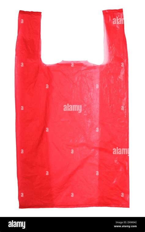 Red Plastic bag isolated on white background Stock Photo - Alamy