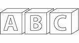 Abc Blocks coloring page  ColouringPages sketch template