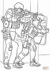 Swat Team Coloring Pages  Learny Kids sketch template