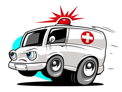 Cartoon ambulance stock vector. Illustration of ambulance - 64837648