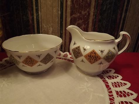 1970s Vintage Colclough Bone China Footed Cream and Sugar, 2 piece Set ...