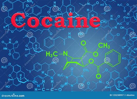 Cocaine. Chemical Formula, Molecular Structure. 3D Rendering Stock ...