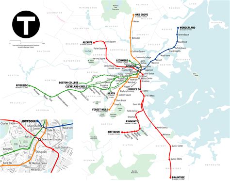 Boston Subway Map • Mapsof.net