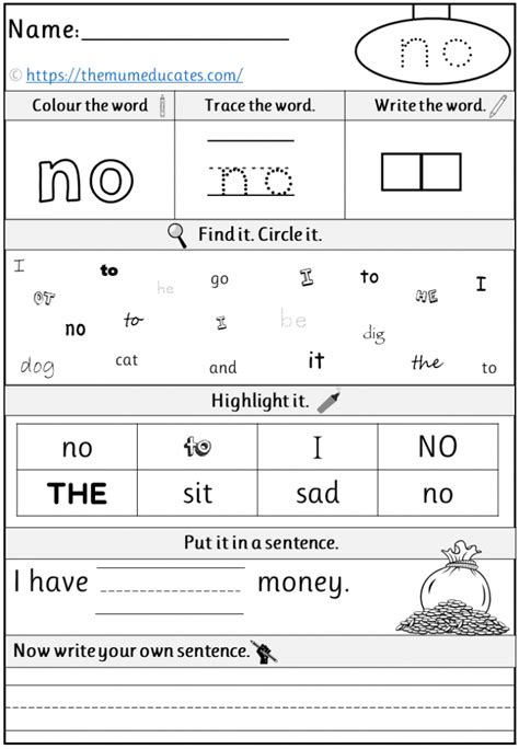 Free Phase 2 Tricky Words worksheets + Reception Early Years - The Mum ...