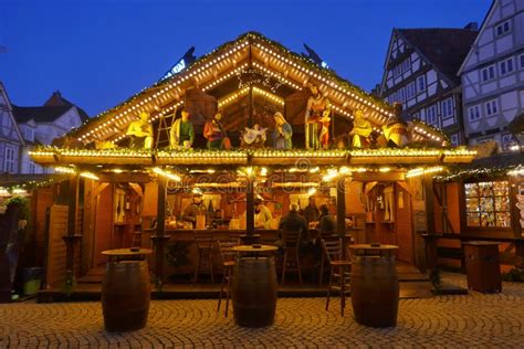 Celle, Germany, Europe, December 4, 2018: Christmas Market in the Historic City of Editorial ...