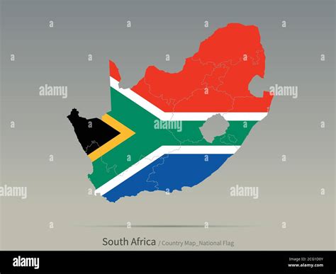 South africa Flag Isolated on Map. Africa countries map and flag Stock Vector Image & Art - Alamy