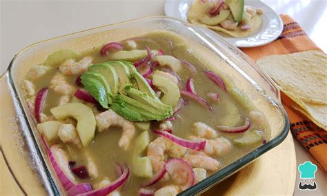 Aguachile verde de camarón - Receta MÉXICANA