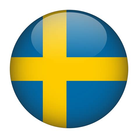 Sweden 3D Rounded Flag with Transparent Background 15272151 PNG