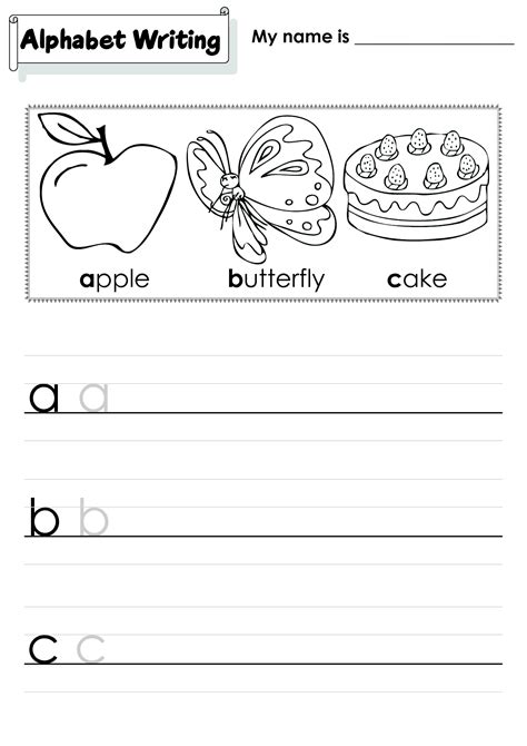 Abc Practice Sheets For Kindergarten