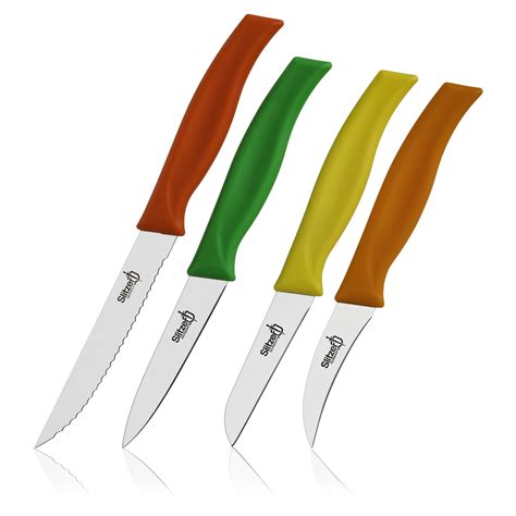 Slitzer Germany 4-Piece Paring/Utility Knife Set - Kitchen Slicers for ...