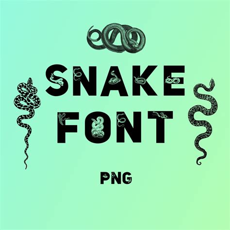 Snake Font, Alphabet With Snakes, Snake Letters as Png - Etsy