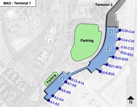 Madrid Barajas Airport MAD Terminal 1 Map