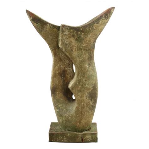 Abstract Terracotta Garden Sculpture on Stand (Lot 3238 - Modern Art ...