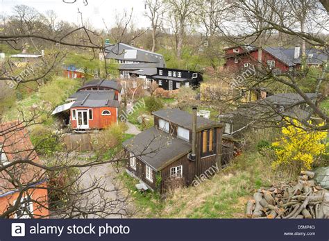 Buildings in Freetown Christiania, Copenhagen, Region Hovedstaden Stock ...