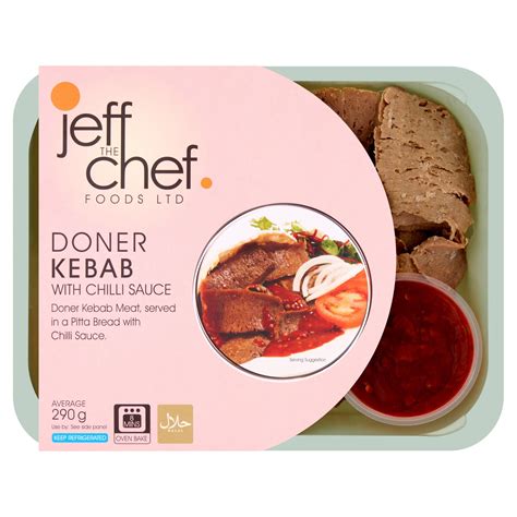 Jeff the Chef Foods Ltd Doner Kebab with Chilli Sauce 290g | Iceland Foods