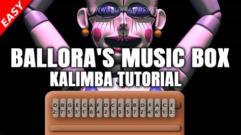 Ballora's Music Box (Crumbling Dreams) Kalimba Tabs Letter & Number ...