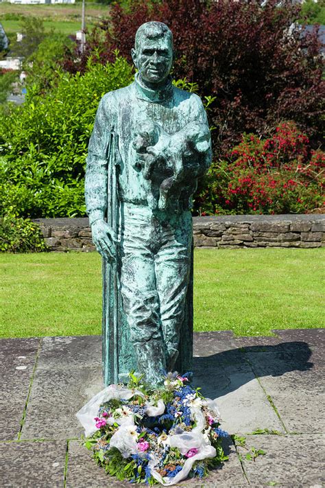 Tom Crean Statue in memorial garden, Annascaul Photograph by David L Moore - Pixels