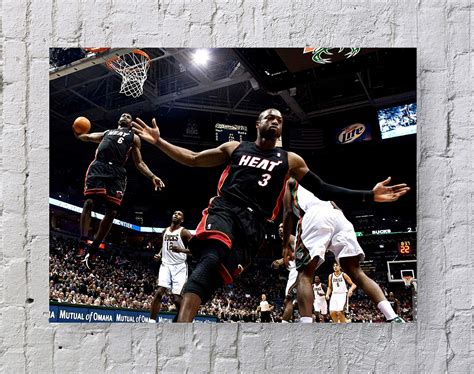 Buy Lebron James Dwyane Wade NBA Standard Size | 18-Inches by 24-Inches | Lebron James Dwyane ...