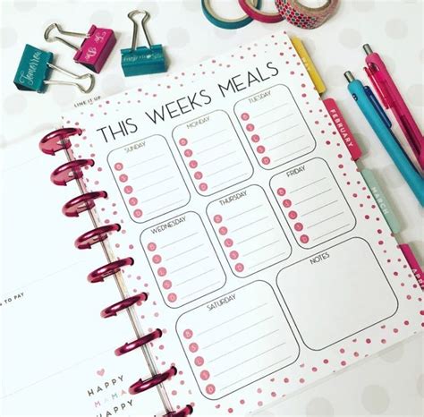 Free Printables - Organization Obsessed | Happy planner printables, Happy planner, Happy planner ...