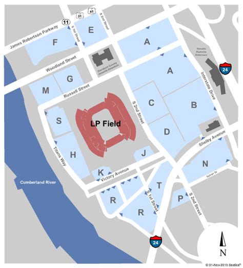 Titans Stadium Parking Lot Map | Caribbean Map