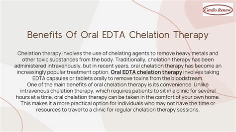 PPT - Benefits Of Oral EDTA Chelation Therapy PowerPoint Presentation, free download - ID:12163737