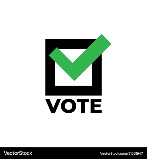 Check mark icon on white background vote icon Vector Image