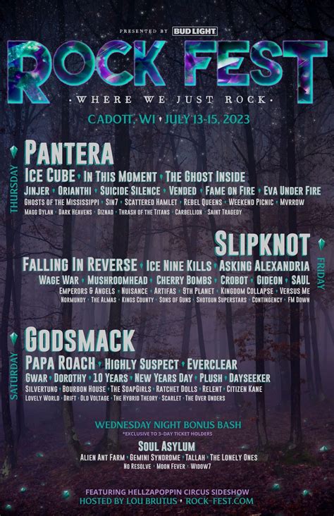 Rock Fest 2023 Lineup: Slipknot, Pantera, Godsmack, Ice Cube, GWAR, and ...