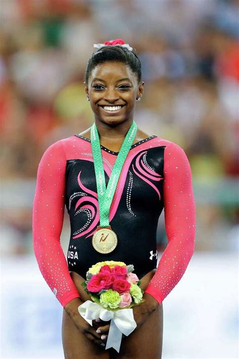 Simone Biles wins two more gold medals at world championships - Houston ...