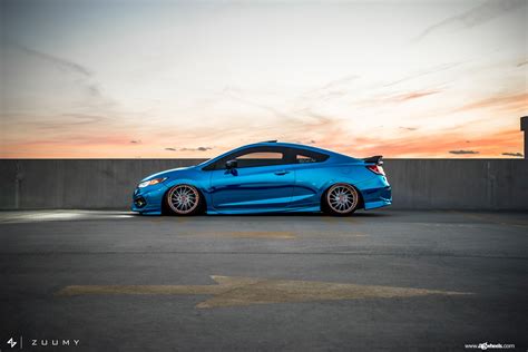 Chrome Blue Stanced Honda Civic Si Coupe by Avant Garde — CARiD.com Gallery