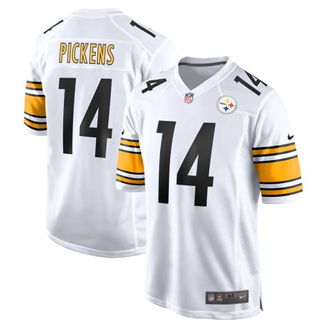 Men's Nike George Pickens White Pittsburgh Steelers Game Player Jersey ...