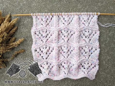 Triangles Lace Knit Stitch Free Pattern · Crazy Hands