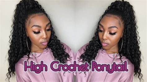 High Crochet Ponytail Tutorial Ft.Ebonyline.com (Dalva Ultimate Braid Hair) - YouTube