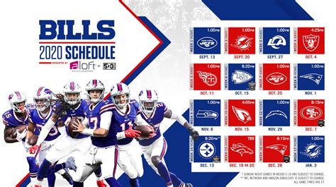 Bills Schedule Printable 2023 2024