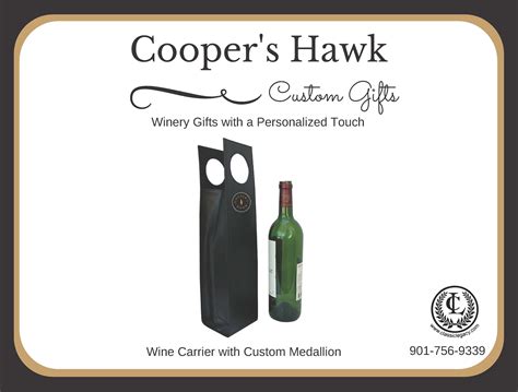 Cooper's Hawk Winery custom wine carrier - Classic Legacy Custom Gifts