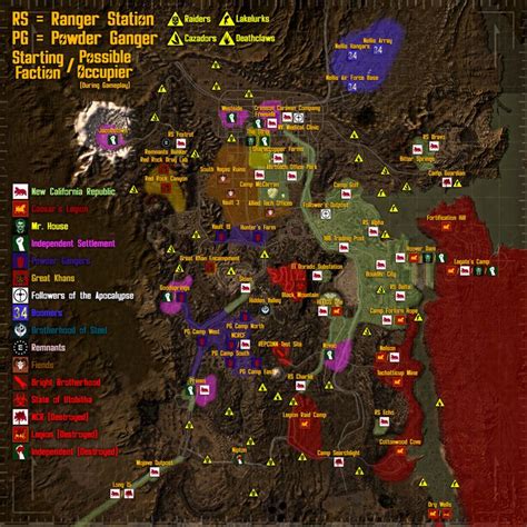 The Mojave Wasteland's Territorial Map (not perfect) | Fallout funny ...