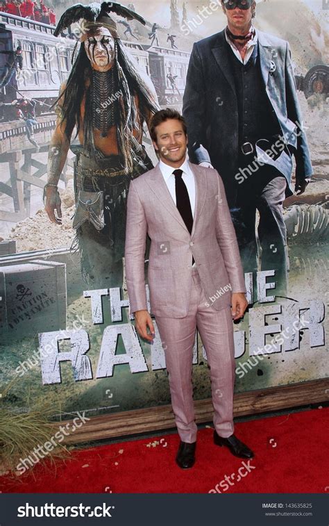 Armie Hammer Lone Ranger Premiere Disneys Stock Photo 143635825 ...